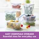 LOCK & LOCK Easy Essentials Food Storage lids/Airtight containers, BPA Free, 14 Piece - Tall Rectangle, Clear