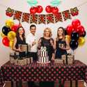 Outus Cheetah Cherry Birthday Decorations Cheetah Print Party Decorations Leopard Brithday Banner Cherry Foil Balloons Red and Black Leopard Print Balloons for Women Birthday Party Decor Supplies