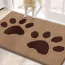Dog Door Mat for Muddy Paws, Absorbent Dirt Trapper Washable Indoor Doormats, Non Slip Low-Profile Mud Mat for Dogs, Front Entrance Doormat for Inside Floor (30x20 Inches)