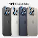 [2 Pack] for iPhone 14 Pro/Pro Max Camera Lens Protector, Military Grade 9H Tempered Glass, Premium Metal flat Covering Design, Anti-Fingerprint Technology, Ultra HD Photography, Black