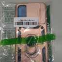 for Galaxy A14 5G Case,with Screen Protectors and Camera Cover,[Military Grade] 16ft.Drop Tested Cover with Magnetic Kickstand Protective Case for Samsung A14 5G, Rose Gold