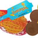 2 x The Dreidel Company Hanukkah Chocolate Gelt Gold Coins 6-Mesh Bag, Chocolate Coins, Kosher Ou-D Certified Gelt (6 Mesh Bags) 4 Menorah and Dreidel Designed Coins Per Bag (BBD 01/01/27)