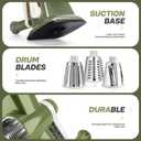 Rotary Cheese Grater,Cheese Shredder Hand Crank, Manual Cheese Grater for Veggies, 3-Blade Grater, Home Kitchen Appliances and Kitchen Gadgets