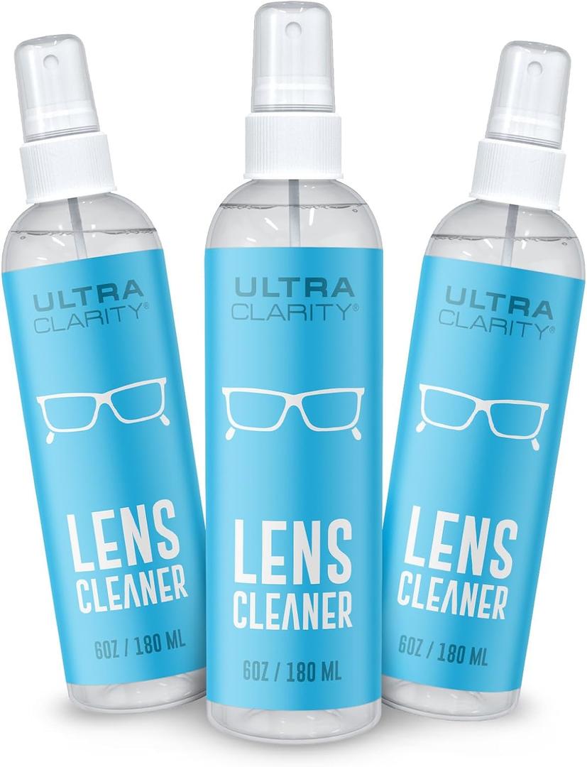 Powered by Nano Magic Eyeglass Lens Cleaning Spray 6 oz (3 Pack) | Professional Grade Formula, Silicone-Free | for Glasses, Phone, Electronic Screens, Optic Surfaces, Coated Surfaces - Made in USA