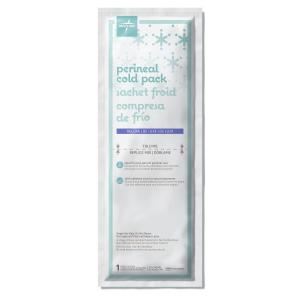Medline Deluxe Perineal Cold Pack with Adhesive Strip, 4.5 Inches x 14.25 Inches, Soothes Postpartum Area, Regular Absorbency, Single Use, 1 Each 24ct