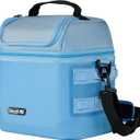 Coleman Pro 16-Can Premium Soft Cooler Lunchbox, Fully Insulated Lid & Body Stays Cold up to 30 Hours (Blue Sky)