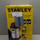 Stanley - SL18129 Wet/Dry Vacuum, 4 Gallon, 4 Horsepower, Stainless Steel Tank Silver+yellow