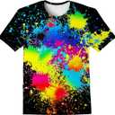 LAIDIPAS Boys Girls 3D Graphic Shirts Cool Crewneck T-Shirt Unisex Short Sleeve Top Tees  L