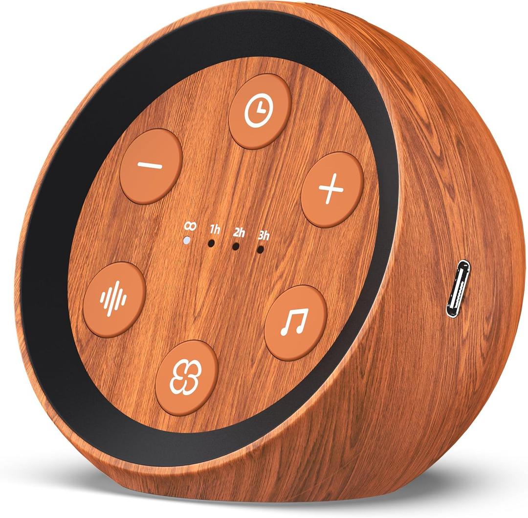 Sleep Sound Machine White Noise Machine with 32 Calming Sounds Loud Speaker 36 Volume Levels Pink Brown Noise Machine for Baby Kid Adult with 4 Timer Noise Canceling Machine for Office Privacy (Wood Grain)