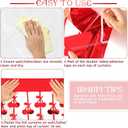 Jutom 6 Pcs Cherry Foil Fringe Curtains 3.3 ft x 6.6 ft Red Tinsel Backdrop Valentines Day Streamer Backdrop Curtain for Cherry Birthday Party Valentine's Day Wedding Engagement Bachelorette Decor