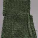 Kevin Textile Throw Pillow Covers Soft Corduroy Decorative Set of 2 Boho Striped Pillow Covers Pillowcases Farmhouse Home Decor for Couch Bed Sofa Living Room 18x18 Inch Moss Green