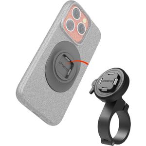 sincetop Bike/Motorcycle Phone Mount - Series Q [ Quad ] - Bicycle Handlebar Aluminum Cell Phone Holder - Quick Lock & Release - Compatible with Moto/Mountain/Road/Electric Bikes, and Scooters