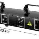 U`King DJ Laser Light, 5 Beam Effect Sound Activated DJ Party Lights RGBYC LED Laser Light Show with DMX Control for Disco Dancing Birthday Bar Stage Lighting