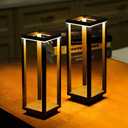 Halostorms 2 Pack Cordless Table Lamp Rechargeable, IP55 Waterproof, 60h Runtime Protable Outdoor Table Lamps, 3 Color Stepless Dimming Battery Powered Table Lamp for Dinner/Restaurant/Bedroom/Cafe - Amazon.com