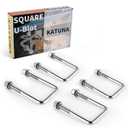 4Pack 1/2" x 2-1/16"x 4-3/4" Stainless Steel U-Bolts, Square U-Bolt Boat Trailer U-Bolts with Washers and Nuts for Sailboat Trailer Automobiles Industrial Part