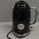 Harriet Electric Kettle, 1.8L Retro Electric Tea Kettle with Thermometer, 1500W Stainless Steel Hot Water Kettle Electric with LED Indicator, Fast Boiling, Cordless, Auto ShutOff, Black