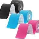 Kinesiology Tape for Knees PrecutKnee Tape for Knee Pain Relief Pre CutAthletic Tape Elastic Waterproof Sports Tape for Muscle Pain Relief(3 Rolls)