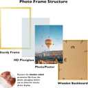 JCJMY 15x20 Picture Frame Gold for Poster Photo Picture, Horizontal and Vertical Formats for Wall Hanging, 15 x 20 inch Wall Gallery Poster Frame for 15 by 20 Photos Posters, Gold
