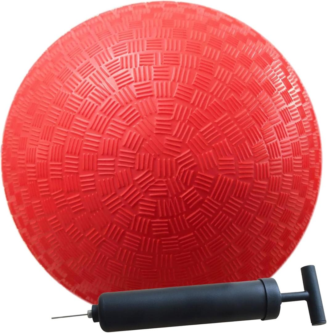 AppleRound 8.5 Inch Playground Ball with Air Pump, Pack of 1 Ball with 1 Pump, Official Size for Dodge Ball, Handball, Camps and Schools 
