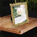 GUOER 8x10 Picture Frames Vintage Photo Frame with Glass Front Antique Picture Frame for Tabletop Wall Hanging (8x10, Shiny Golden)
