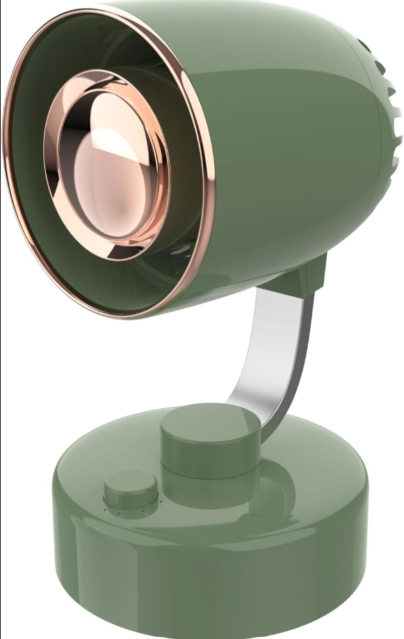 Mr.Young Quiet Portable Desk Fan - 4-Speed Adjustable 150 Oscillating USB-C Rechargeable Small Mini Fan with 10+ Hours Battery Life Perfect Table Fan for Home/Office/Dorm (Green)