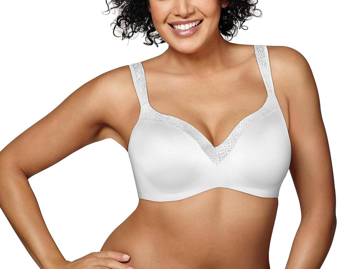 Playtex Women's Secrets Underwire Bra 4823, Full Coverage Balconette T-Shirt Bra for Full Figures (40C)