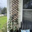 3 Pack Expandable Wooden Lattice Trellis, Outdoor Decorative Fence Panels for Climbing Plants, Vine Ivy Rose Support, Balcony Wall Decor, Yard Landscape Edging, Patio Divider, Animal Barrier