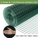 Tongmo Hardware Cloth, Chicken Wire Fencing, 19 Gauge Galvanized Wire & 1"x1" Mesh Size Welded Wire Roll Garden Fence, Poultry Netting for Rabbit/Duck/Chicken Coop (16" x 100')
