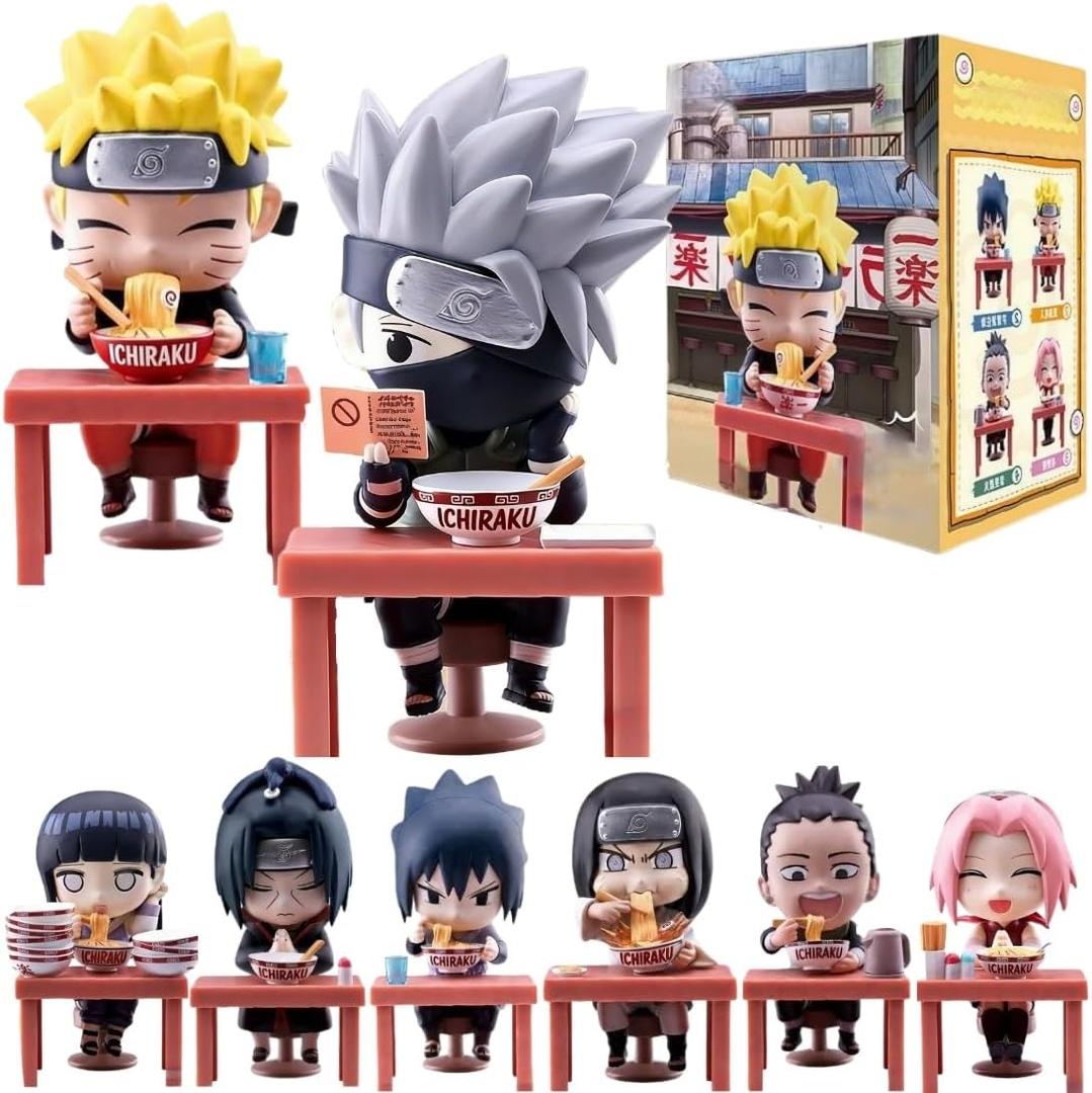 MINISO Naruto Shippuden  Ramen-Themed Figure Blind Box, Exquisite Collectible Ornament for Gifting(1-Random Piece) (Multicolor)
