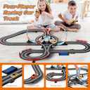 Slot Car Race Track 1:43 Scale for Kids LED Tracks Electric Powered Dual Racing 4 Cars with Headlights Toy Big Track Sets Gift for Boys Children 6+ Years Old