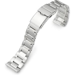 MiLTAT 20mm Metabind II Pull-Twist Quick Release Metal Watch Band Straight End Baton Clasp (tool-free version)