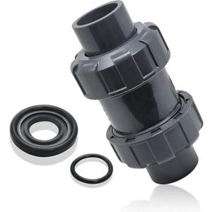 PVC True Union Check Valve, 1'' Slip Swing Full Port Utility Valve for Backflow Prevention