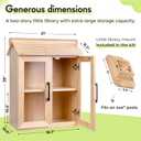 Little Library Box Outdoor Kit with Mount, 2-Tier Book Exchange Box (211126 in), Waterproof Pine Little Free Library Kit with 2 Acrylic Doors, Outdoor Book Storage for Yards, Schools, Parks, 21x26x11 inches