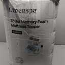 Linenspa Memory Foam Mattress Topper, Queen Size - 3 Inch Gel Infused Memory Foam - Plush Feel - Cooling and Pressure Relieving - CertiPUR Certified