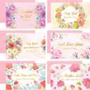 2 x Eaasty 48 Pack Pink Mother's Day Religious Gold Foil Cards with Envelopes and Stickers 6 Elegant Designs for Party Supplies