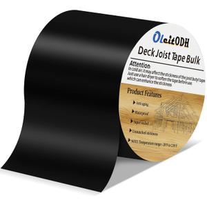 Butyl Joist Tape for decking, 4 Inch x 50 Feet Weatherproof Butyl Sealant Deck Tape Joist-Beam Deck Joist Tape Bulk for Wood Joists Decks Beams Roof