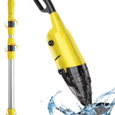 Cordless Pool Vacuum Cleaner for Above Ground Pool & In Ground Rechargeable Pool Vacuum Cleaner - 90 Mins Runtime, with 69" Telescopic Pole, Spa Vacuum for Hot Tub- Fast 3H Charge Yellow