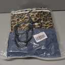 Womens High Waisted Jeans Cheetah Print Pants Wide Leg Jeans Leopard Pants Straight Leg Women Baggy Jeans Y2k (S)