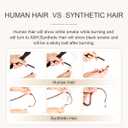 DAIXI 0.24Inch Thickness 14 Inch 30 Strands 100% Real Human Hair Dreadlock Extensions for Man/Women Full Head Handmade 0.6cm Thinner Can Be Dyed and Bleached Soft Dreadlocks with Needle and Comb