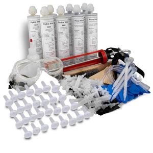 20' Fast Set Concrete Crack Repair Kit - Hydra Stop 300 Polyurethane Foam for Wall Cracks, Prevents Basement Flooding & Water Damage, Quick-Setting Waterproof Sealing Solution 20' Fast Set Concrete Crack Repair Kit - Hydra Stop 300 Polyurethane Foam for Wall Cracks, Prevents Basement Flooding & Water Damage, Quick-Setting Waterproof Sealing Solution