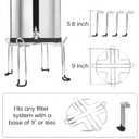 Water Filter Stand 6" Tall by 9" Wide Compatible with Berkey Big, Royal and Travel System, Countertop Stainless Steel Stand for Gravity Fed Water Water Coolers with Max 9" in Diameter