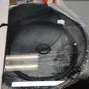 aboxoo Nesting Coffee Table Grey Glass Table Set of 2, Small Round Glass Nesting Tables for Living Room Bedroom, Accent Tea Table with Metal Frame Modern Industrial Simple