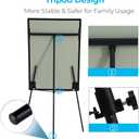 40" x 28" Magnetic Dry Erase Easel Board with Tripod Stand, Height Adjustable Office Presentation Writing Board Easel, Includes 25 Sheets Flip Chart Paper Pad, Magnets & Eraser, Black Frame