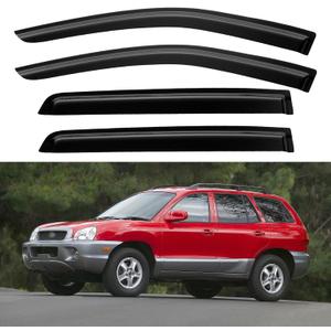 Window Visors Rain Guards for 2001-2006 Hyundai Santa Fe, Out-Channel Window Vent Wind Deflectors Visors Shades for 01-06 Santa Fe