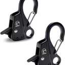 Stainless Steel Boat Anchor Hook Quick Release Hook Anchor System for Small Boat Pontoon and Kayak (Plated Black)