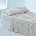 Bedsure Cooling Sheets King Size, Cooling Bed Sheets for Hot Sleepers, Chill Cool Sheet, Deep Pocket Up to 18 Inches, Soft & Breathable King Size Sheets Set, 4 Pieces, Grey