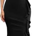 Dressystar 2026 Women's V Neck Bodycon Mermaid Formal Evening Maxi Dress, Large