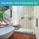 Shower Door Bottom Seal, 2 PCS 3/8" x 36" Shower Door Sweep for 3/8 Inch Glass, Frameless Glass Shower Door Seal Strip, Stop Shower Leaks and Create a Water Barrier