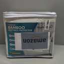 PlushDeluxe Premium Bamboo Mattress Protector  King Size, Waterproof, & Ultra Soft Breathable Noiseless Washable Bed Mattress Cover for Comfort & Protection - White