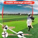 7x7ft /10x16ft /10x20ft Portable Sport Net with Handbag and 12 Ground Nails. Stable Backstop Net for Softball, Lacrosse, Soccer, Baseball. Ball Stop Equipment for Backyard Garden TrainingOnly Block